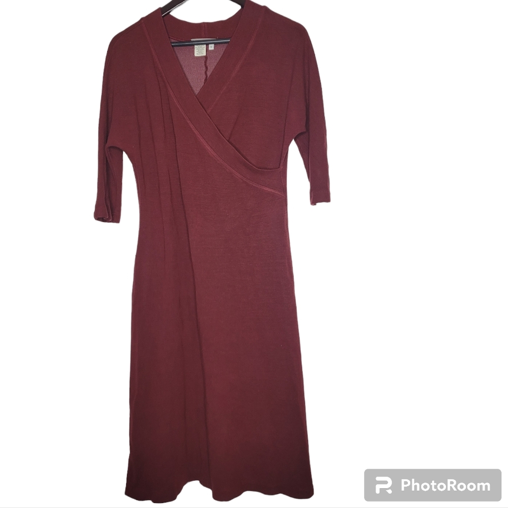 Isabella Bird Women's Deep Red Maternity Dress Size Large